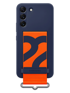 Samsung Galaxy S22 Silicone Cover with Strap Navy