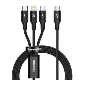 Baseus Datu Kabelis USB C uz USB C / micro USB / lightning 1.5m