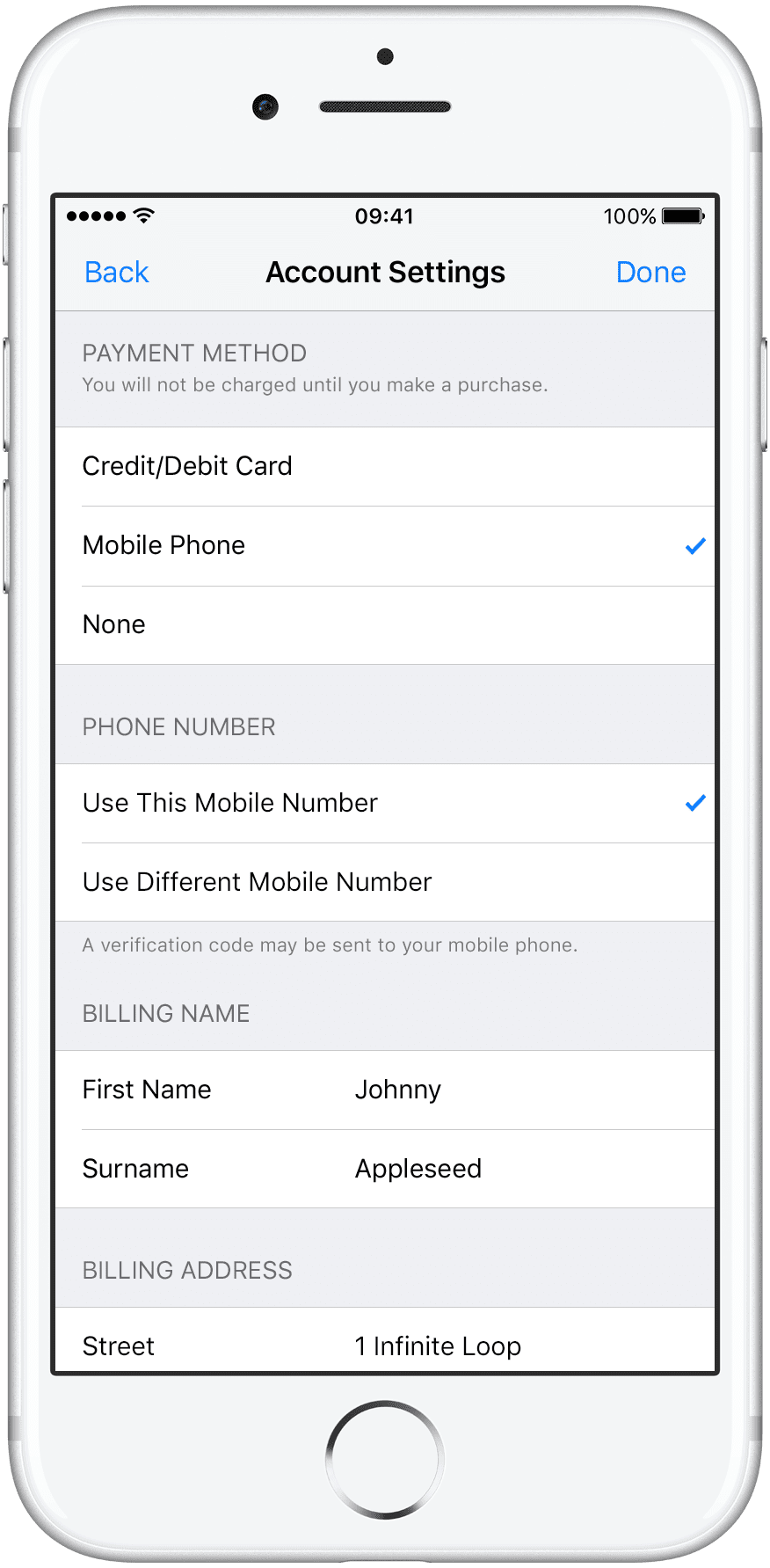 iPhone 7 Settings