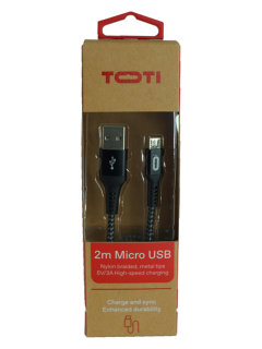 TOTI USB uz MicroUSB 2 m vads