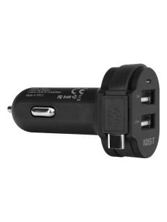 Xqisit Зарядное устройство для авто 6A Dual USB+USB C