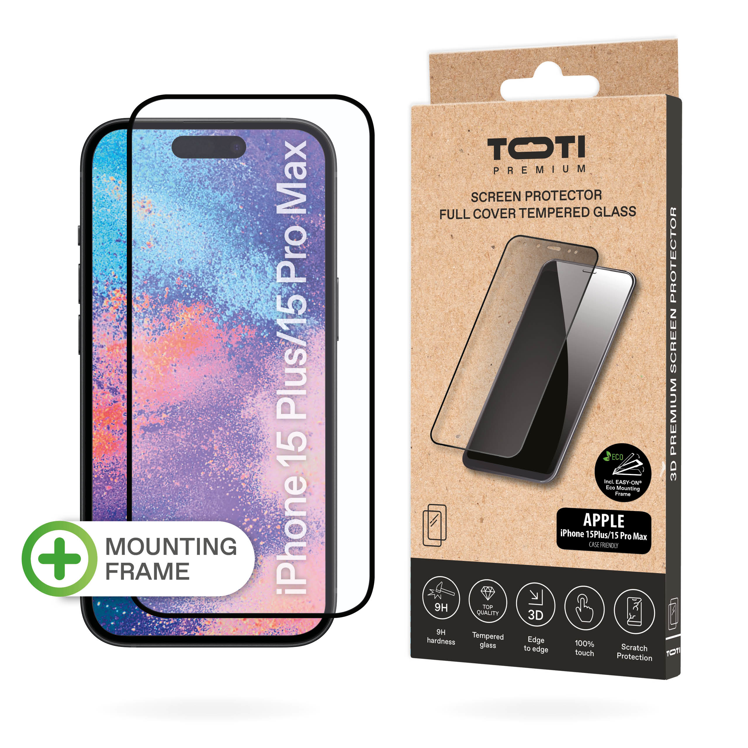 TOTI Tempered glass iPhone 15 Plus/15 Pro Max
